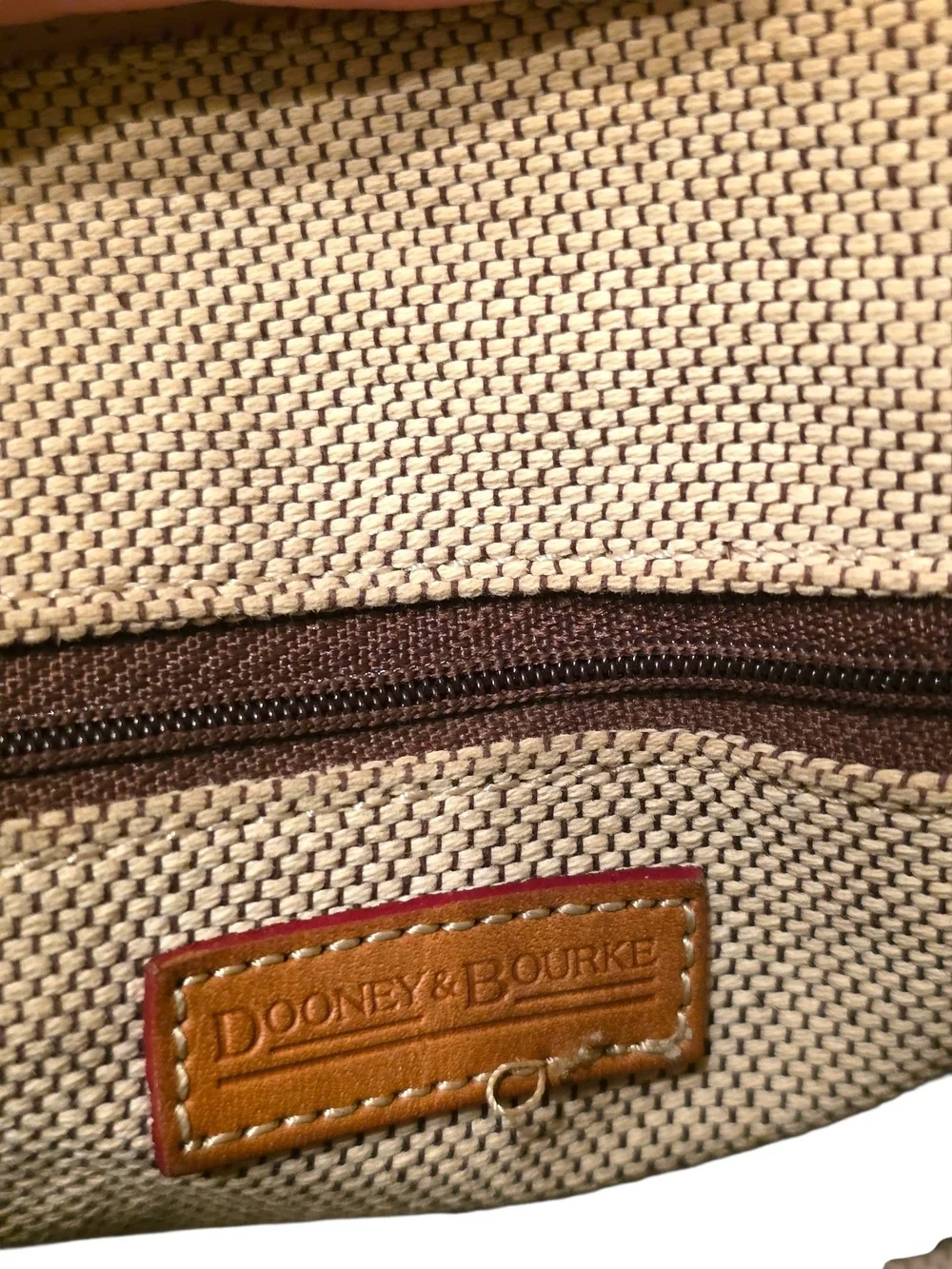Dooney & Bourke Signature DB Monogram Satchel Tote & Matching Glass Case
